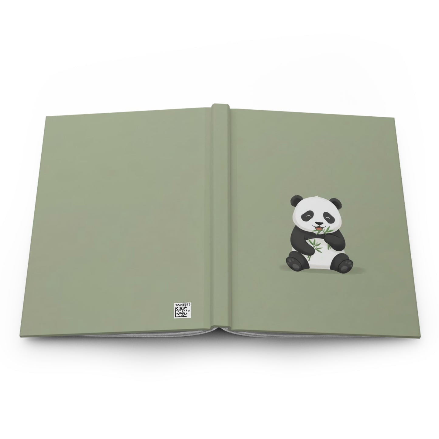 Panda Bamboo Hardcover Journal — Green Matte Notebook for Notes & Journaling