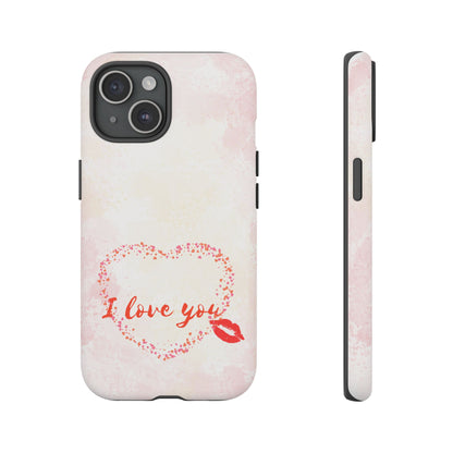 'I Love You' Heart Kiss Protective Design Cover
