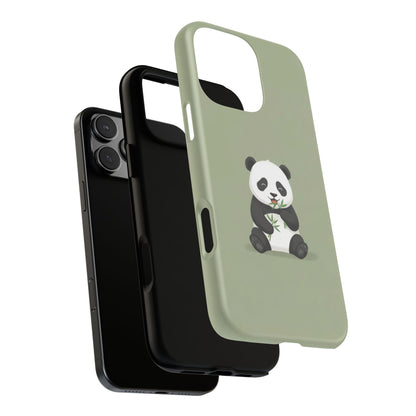 Panda with Bamboo Phone Case – Olive green Protective Design Cover