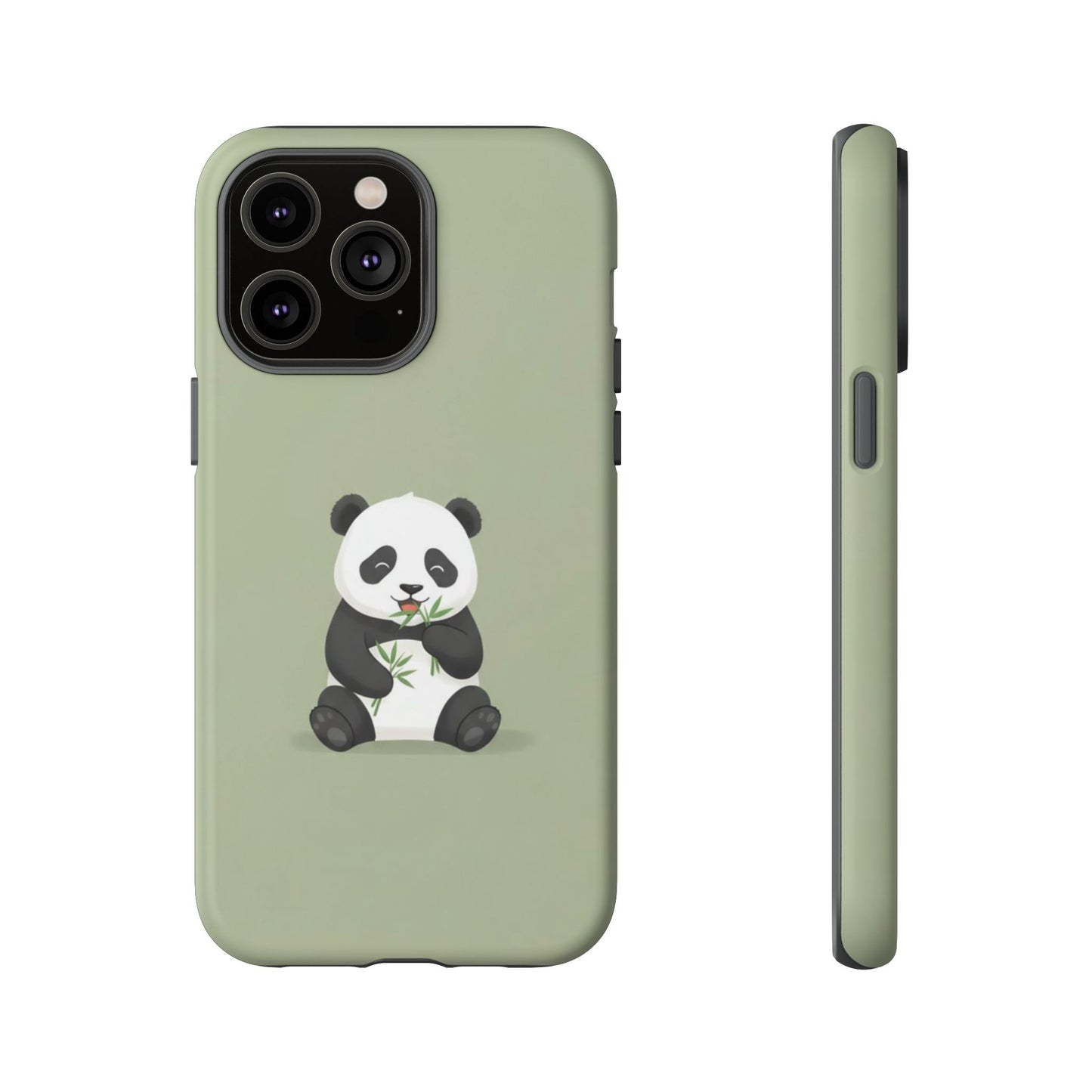 Panda with Bamboo Phone Case – Olive green Protective Design Cover