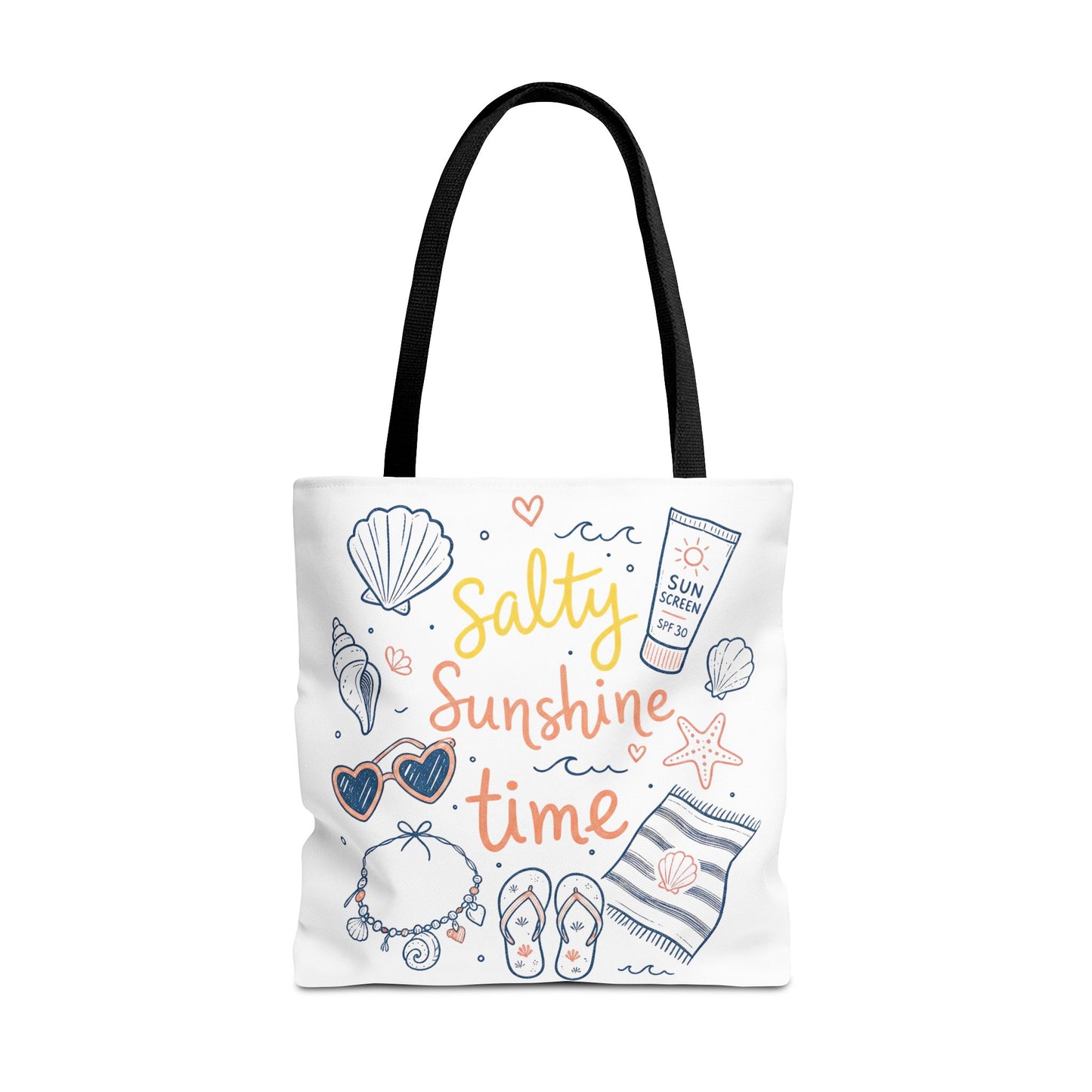 Beach Vibes Tote — "Salty Sunshine Time" Summer Beach Bag
