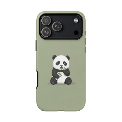 Panda with Bamboo Phone Case – Olive green Protective Design Cover