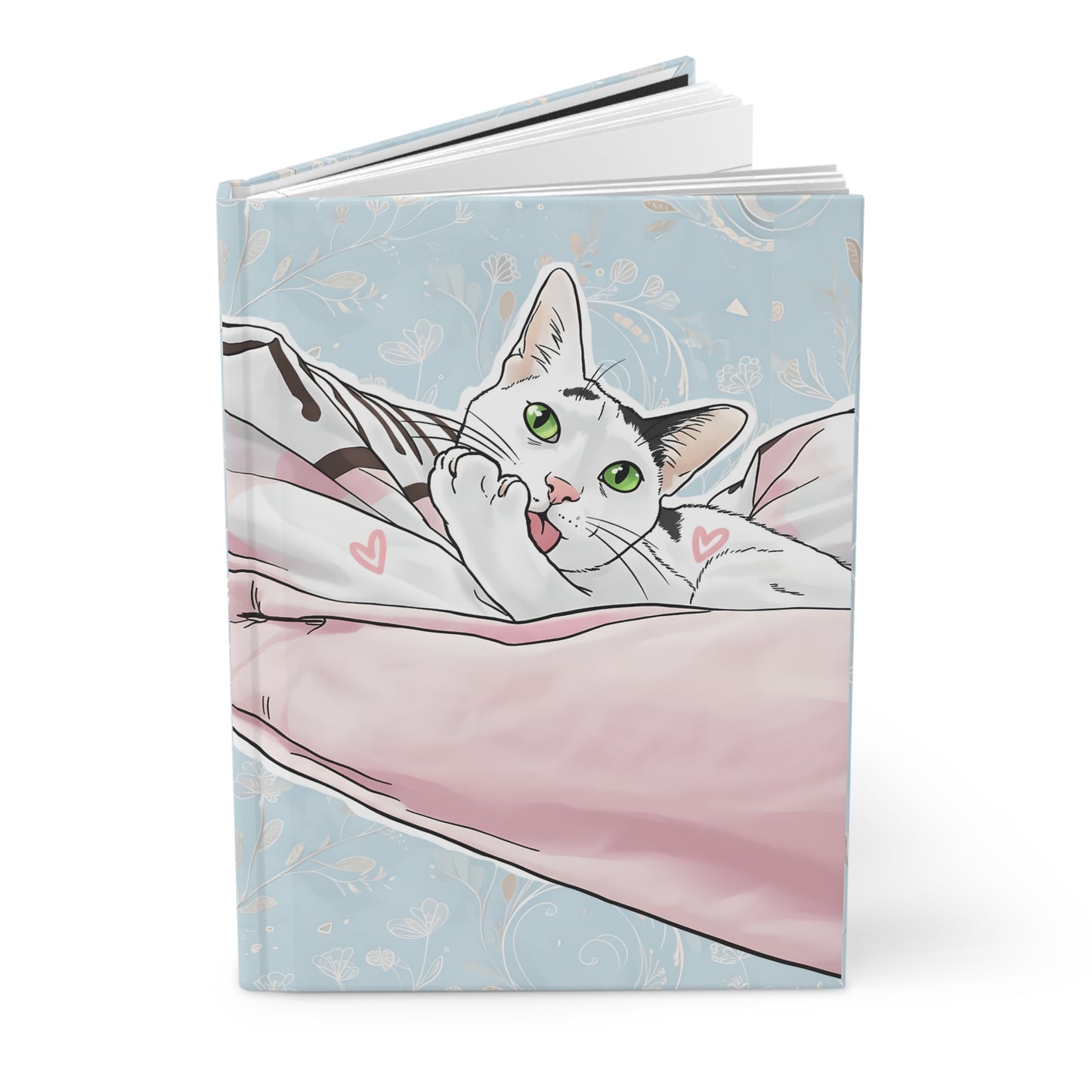 Cat Journal — Illustrated Kitty Hardcover Notebook (Catpuccino, Purr-fectly Cute)