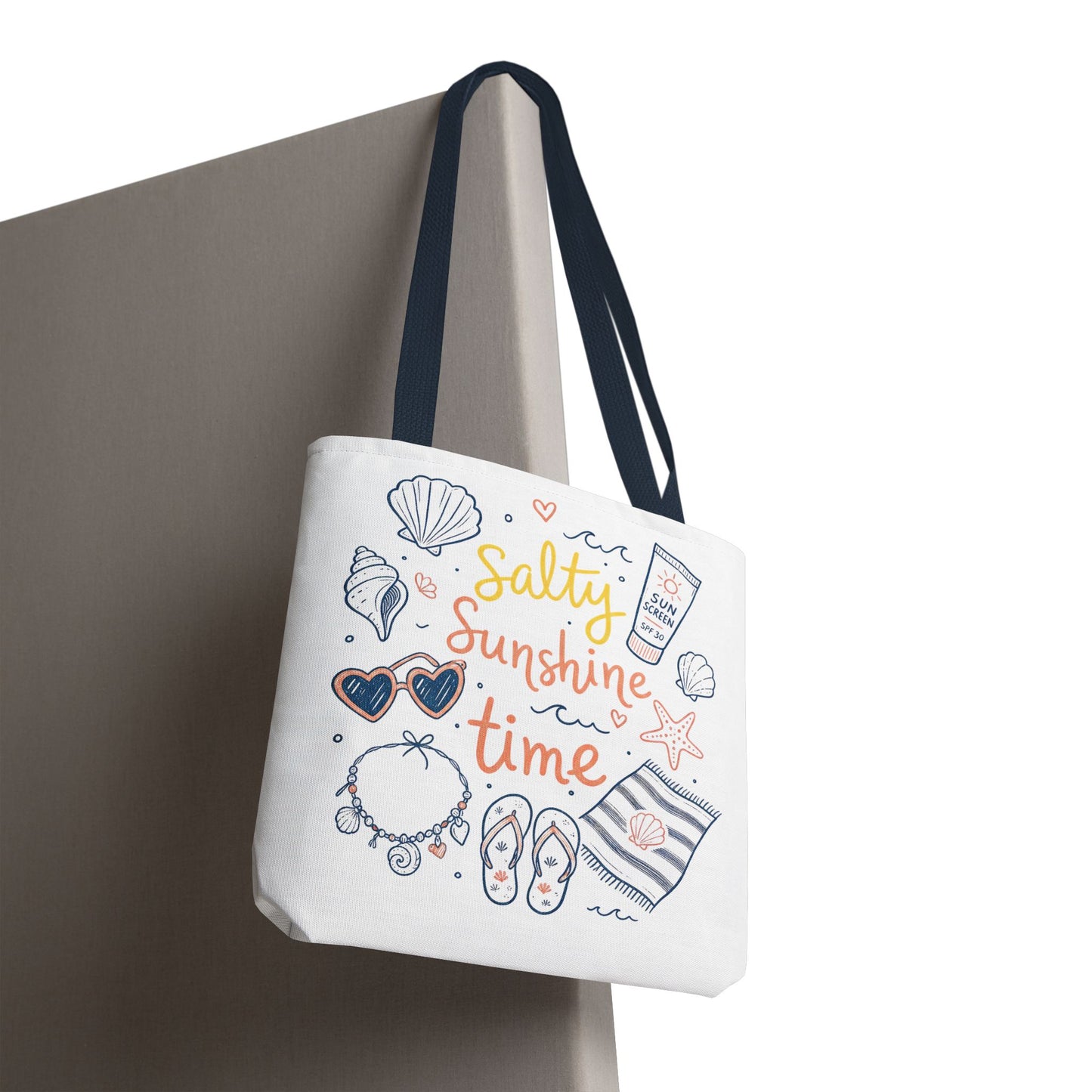 Beach Vibes Tote — "Salty Sunshine Time" Summer Beach Bag