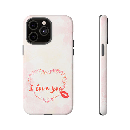 'I Love You' Heart Kiss Protective Design Cover