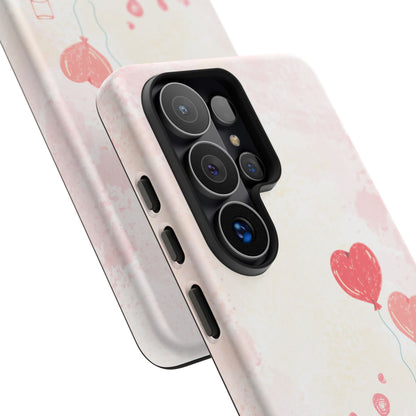 Valentine Heart Balloons Phone Case — "Love You" Romantic Protective Design Cover