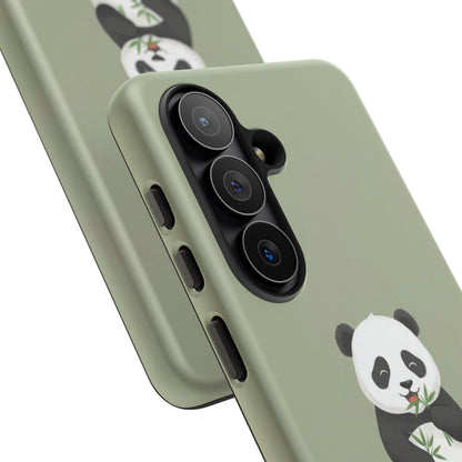 Panda with Bamboo Phone Case – Olive green Protective Design Cover