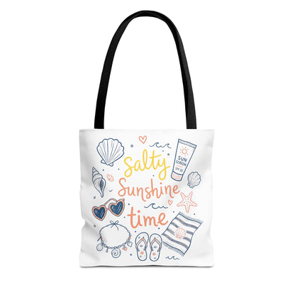 Beach Vibes Tote — "Salty Sunshine Time" Summer Beach Bag