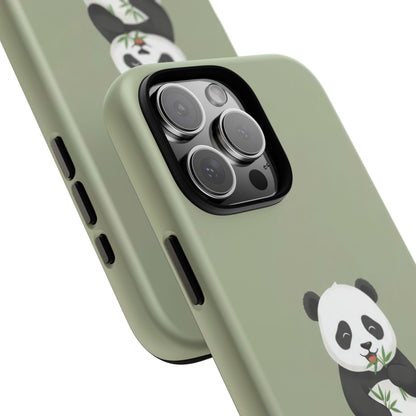 Panda with Bamboo Phone Case – Olive green Protective Design Cover