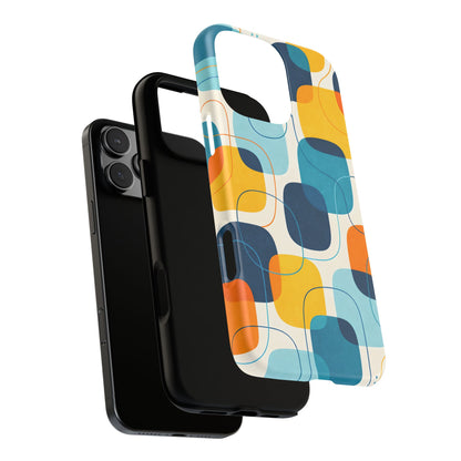 Mid-Centry Modern Retro Ocean tone Protective Phone Case - Tough Design Cover