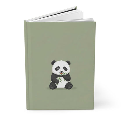 Panda Bamboo Hardcover Journal — Green Matte Notebook for Notes & Journaling