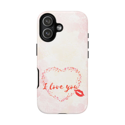 'I Love You' Heart Kiss Protective Design Cover