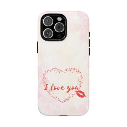 'I Love You' Heart Kiss Protective Design Cover