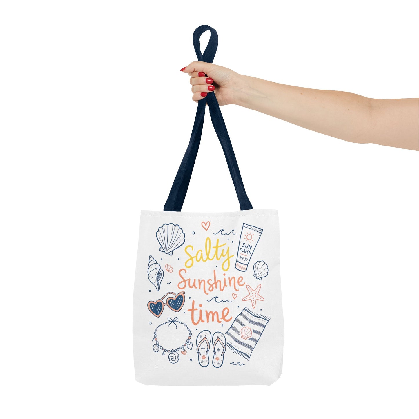 Beach Vibes Tote — "Salty Sunshine Time" Summer Beach Bag