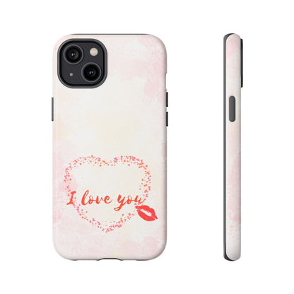 'I Love You' Heart Kiss Protective Design Cover