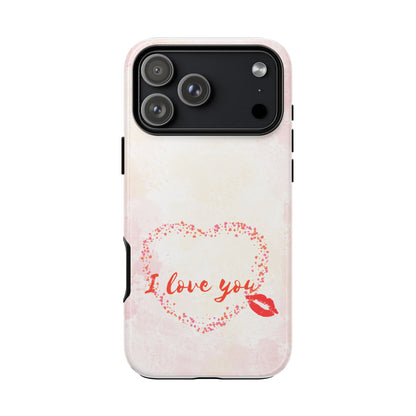'I Love You' Heart Kiss Protective Design Cover