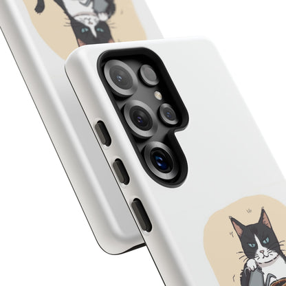 Hand drip Cat Tough Cases - Tuxedo Cat Protective Design Cover