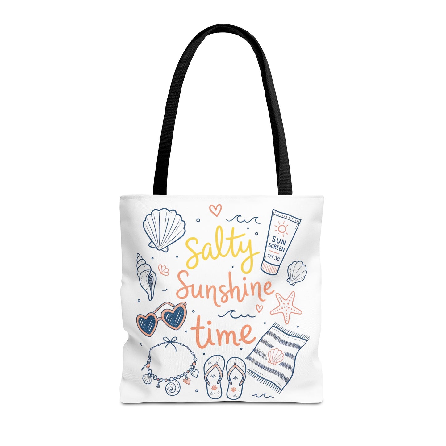Beach Vibes Tote — "Salty Sunshine Time" Summer Beach Bag