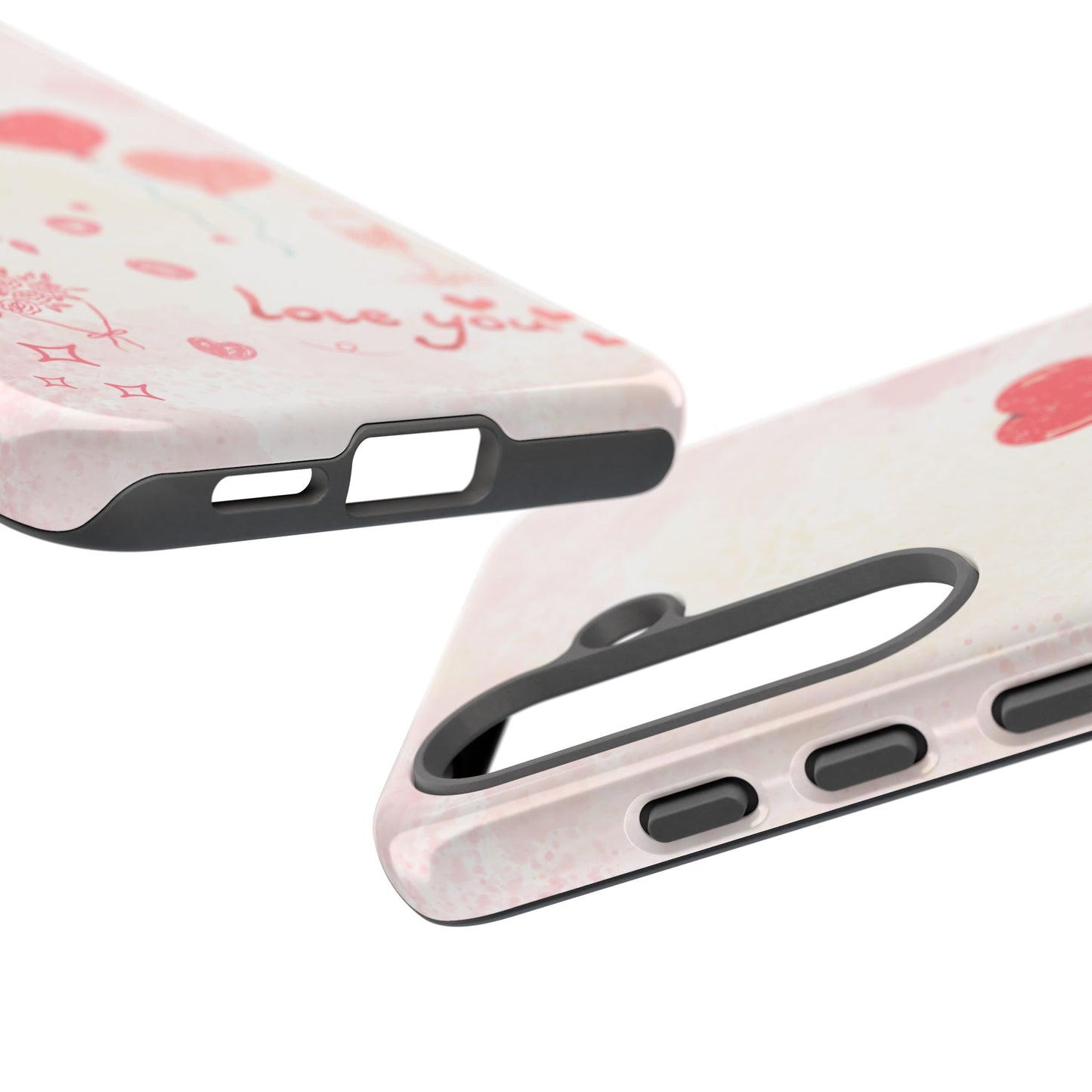 Valentine Heart Balloons Phone Case — "Love You" Romantic Protective Design Cover