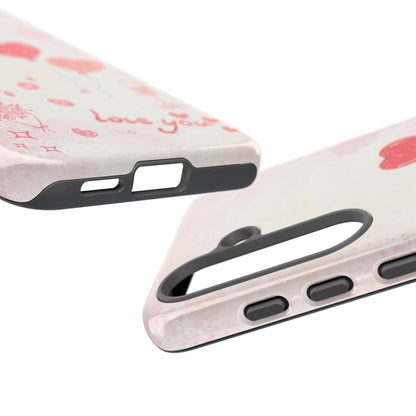 Valentine Heart Balloons Phone Case — "Love You" Romantic Protective Design Cover