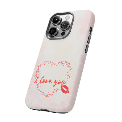 'I Love You' Heart Kiss Protective Design Cover