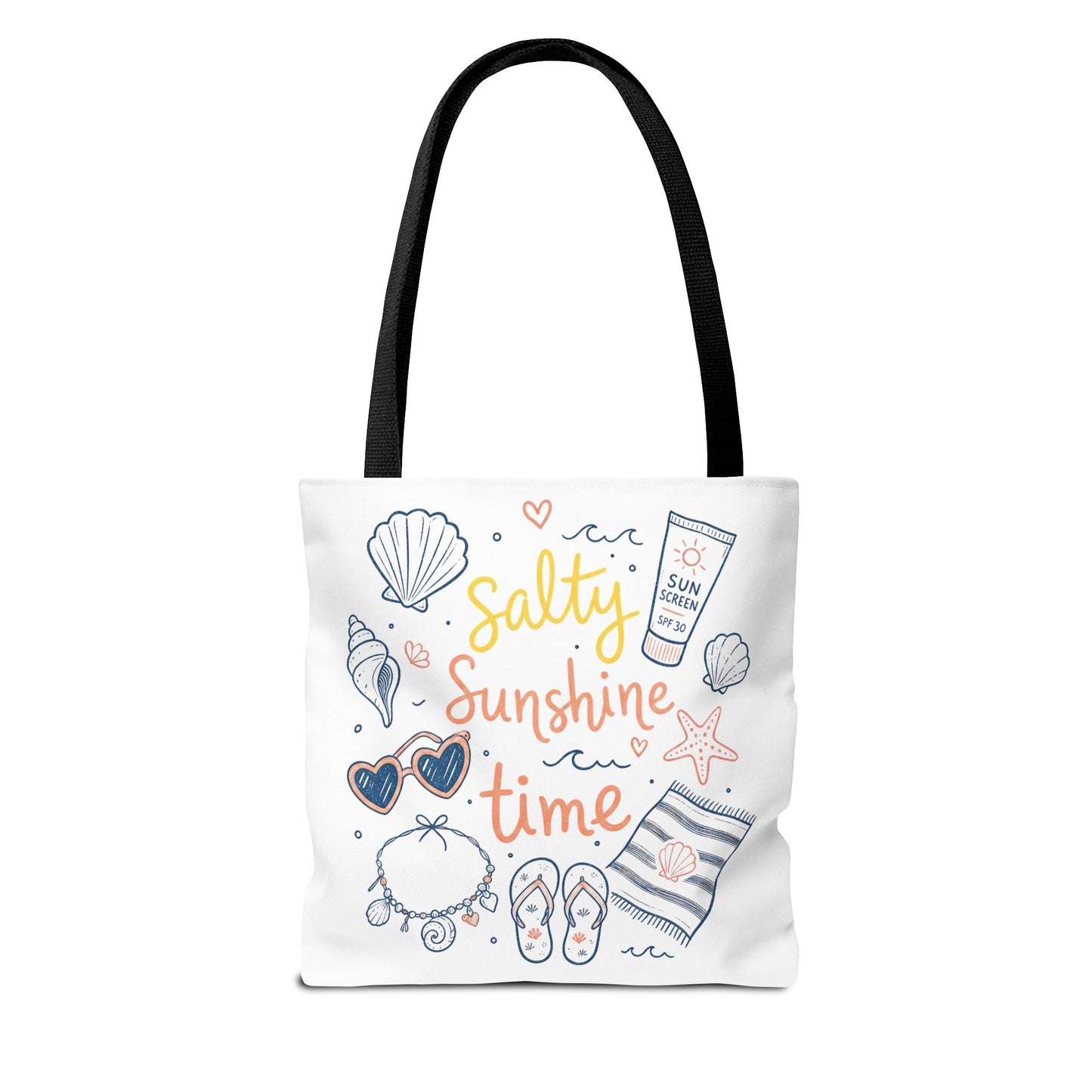 Beach Vibes Tote — "Salty Sunshine Time" Summer Beach Bag