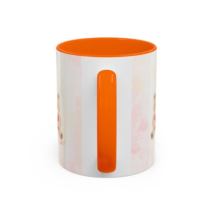 Pink Teddy Bear Heart Accent Coffee Mug (11/15oz)