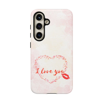 'I Love You' Heart Kiss Protective Design Cover