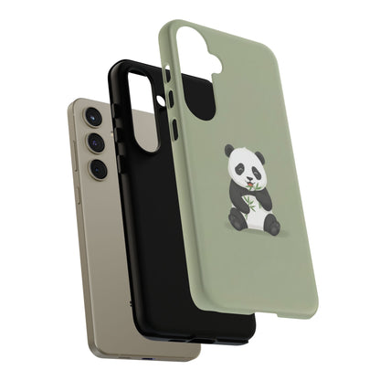 Panda with Bamboo Phone Case – Olive green Protective Design Cover