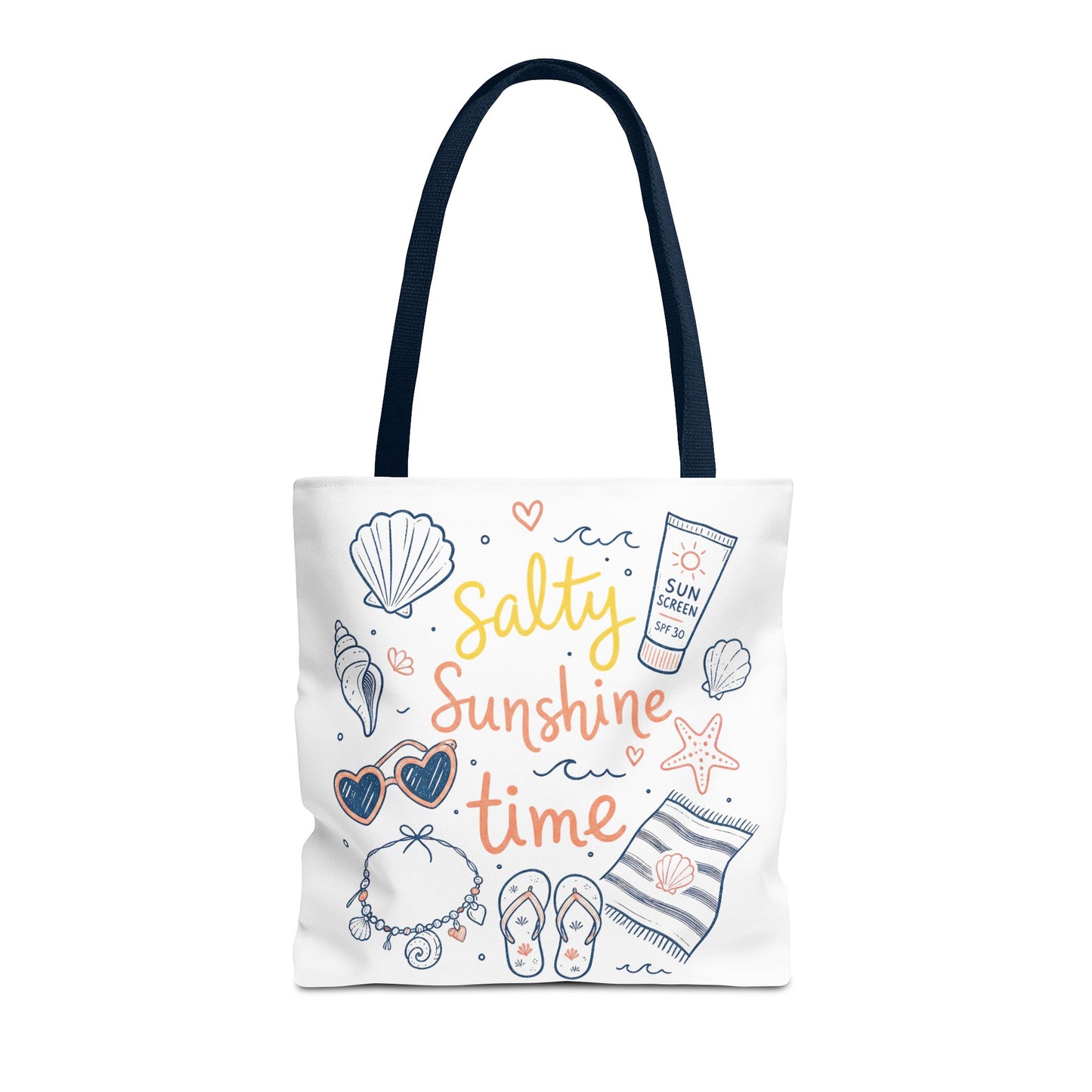 Beach Vibes Tote — "Salty Sunshine Time" Summer Beach Bag