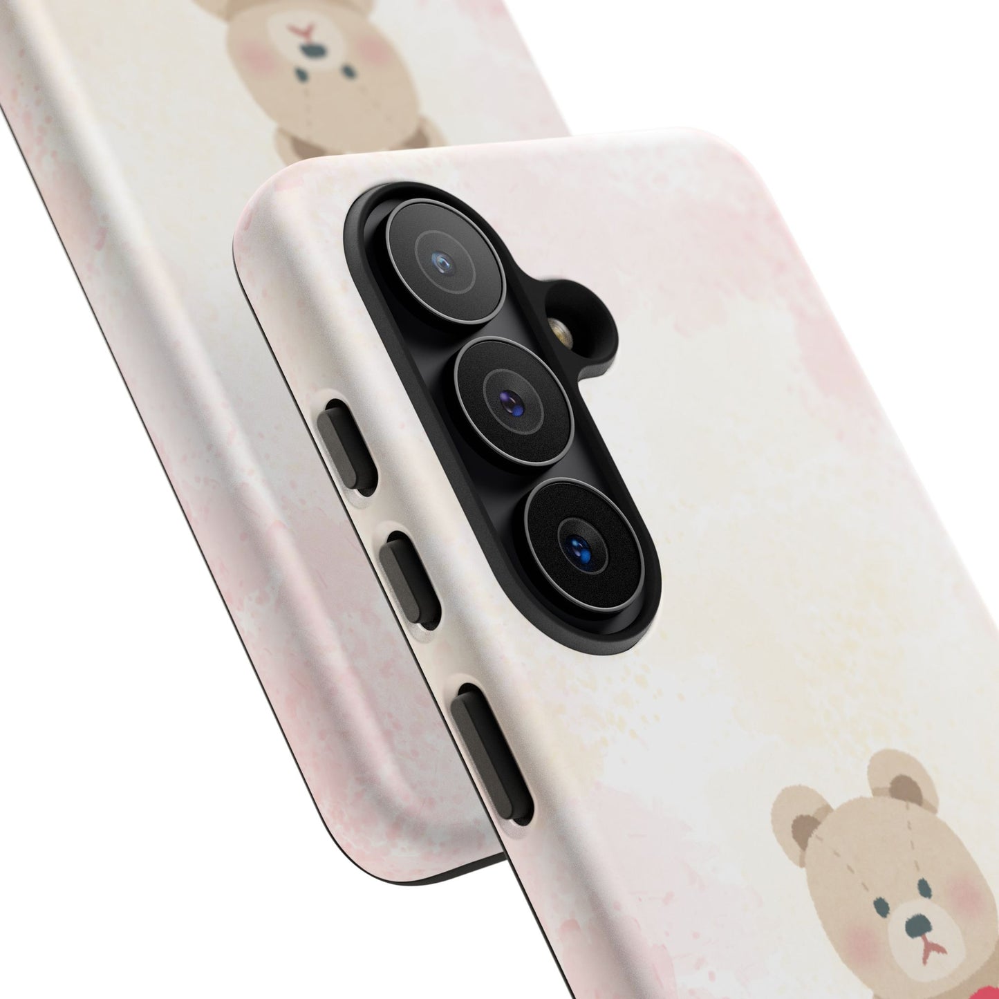 Teddy Bear Heart Phone Case – 'Love' Pastel Protective Design Cover