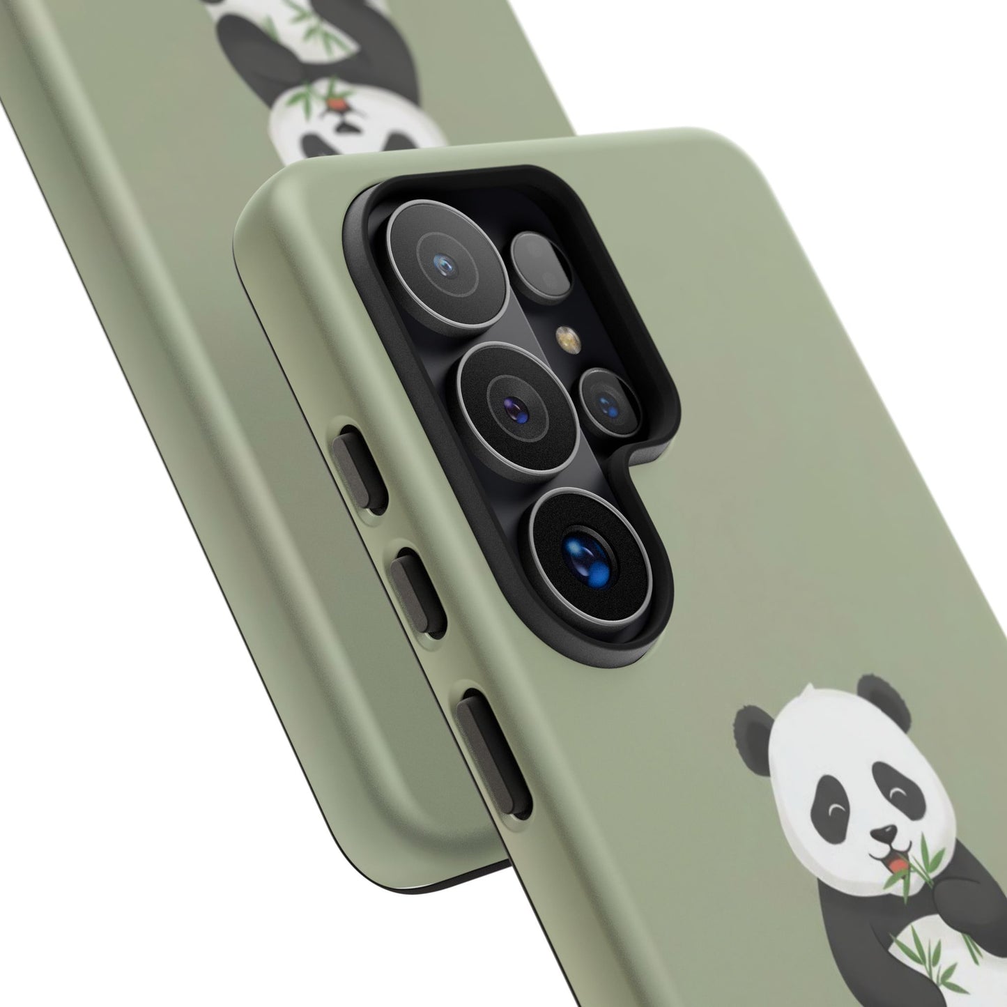 Panda with Bamboo Phone Case – Olive green Protective Design Cover