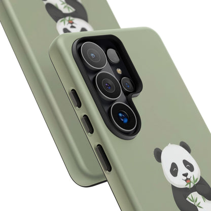 Panda with Bamboo Phone Case – Olive green Protective Design Cover