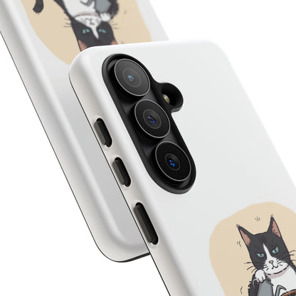 Hand drip Cat Tough Cases - Tuxedo Cat Protective Design Cover