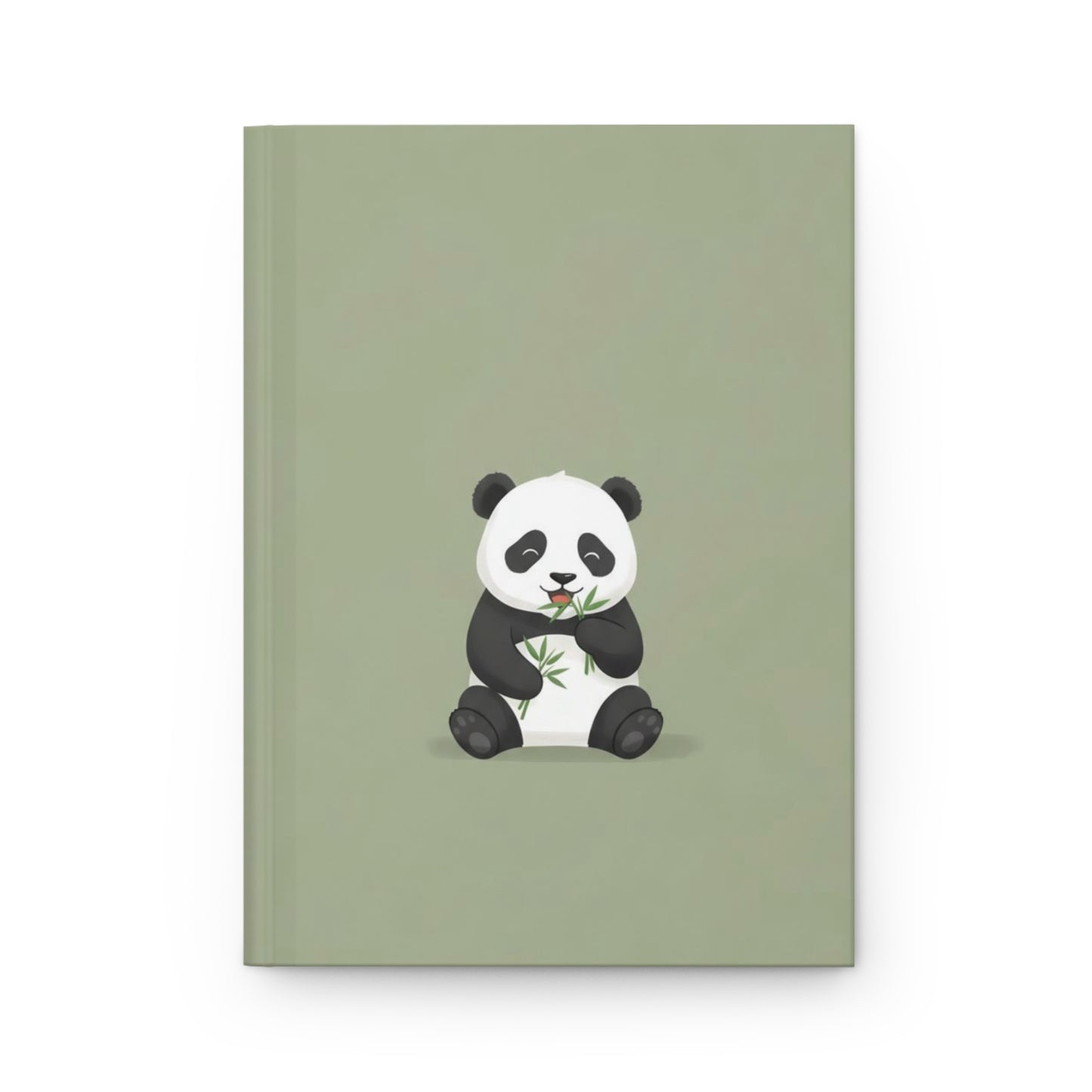 Panda Bamboo Hardcover Journal — Green Matte Notebook for Notes & Journaling