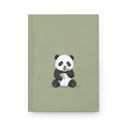 Panda Bamboo Hardcover Journal — Green Matte Notebook for Notes & Journaling