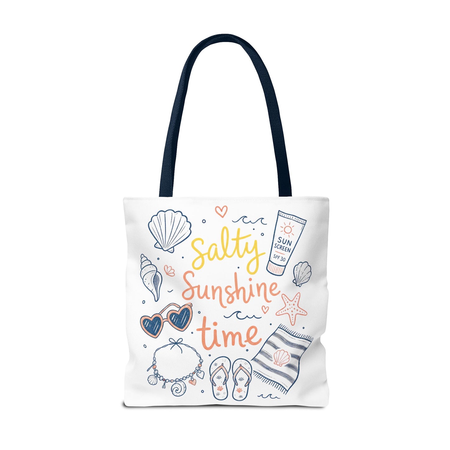 Beach Vibes Tote — "Salty Sunshine Time" Summer Beach Bag