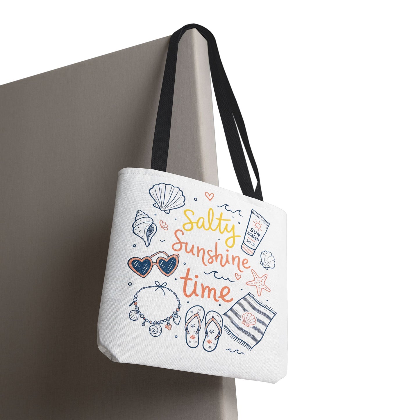Beach Vibes Tote — "Salty Sunshine Time" Summer Beach Bag