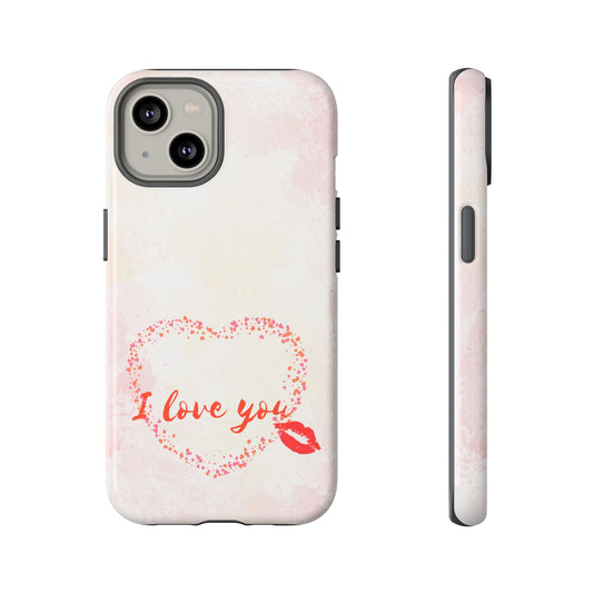 'I Love You' Heart Kiss Protective Design Cover