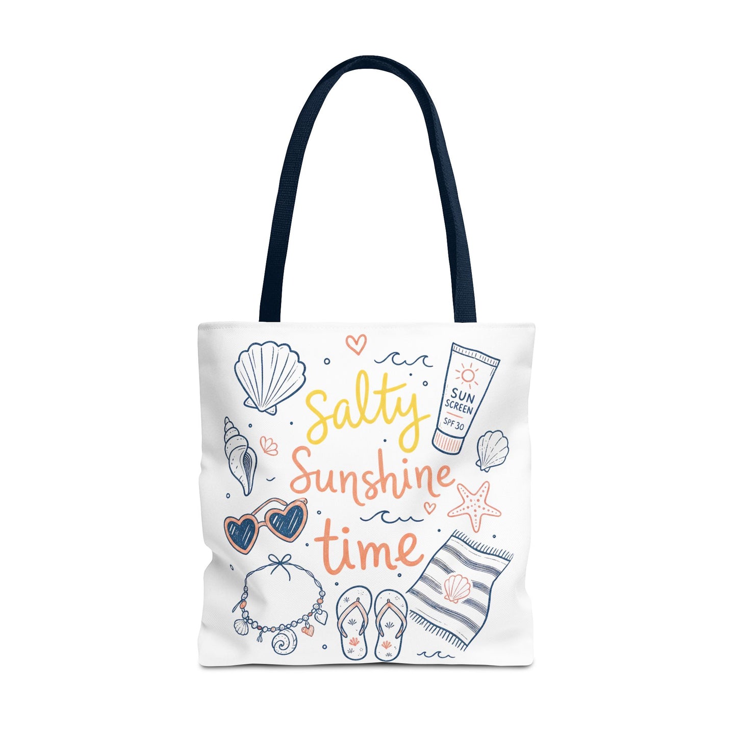 Beach Vibes Tote — "Salty Sunshine Time" Summer Beach Bag