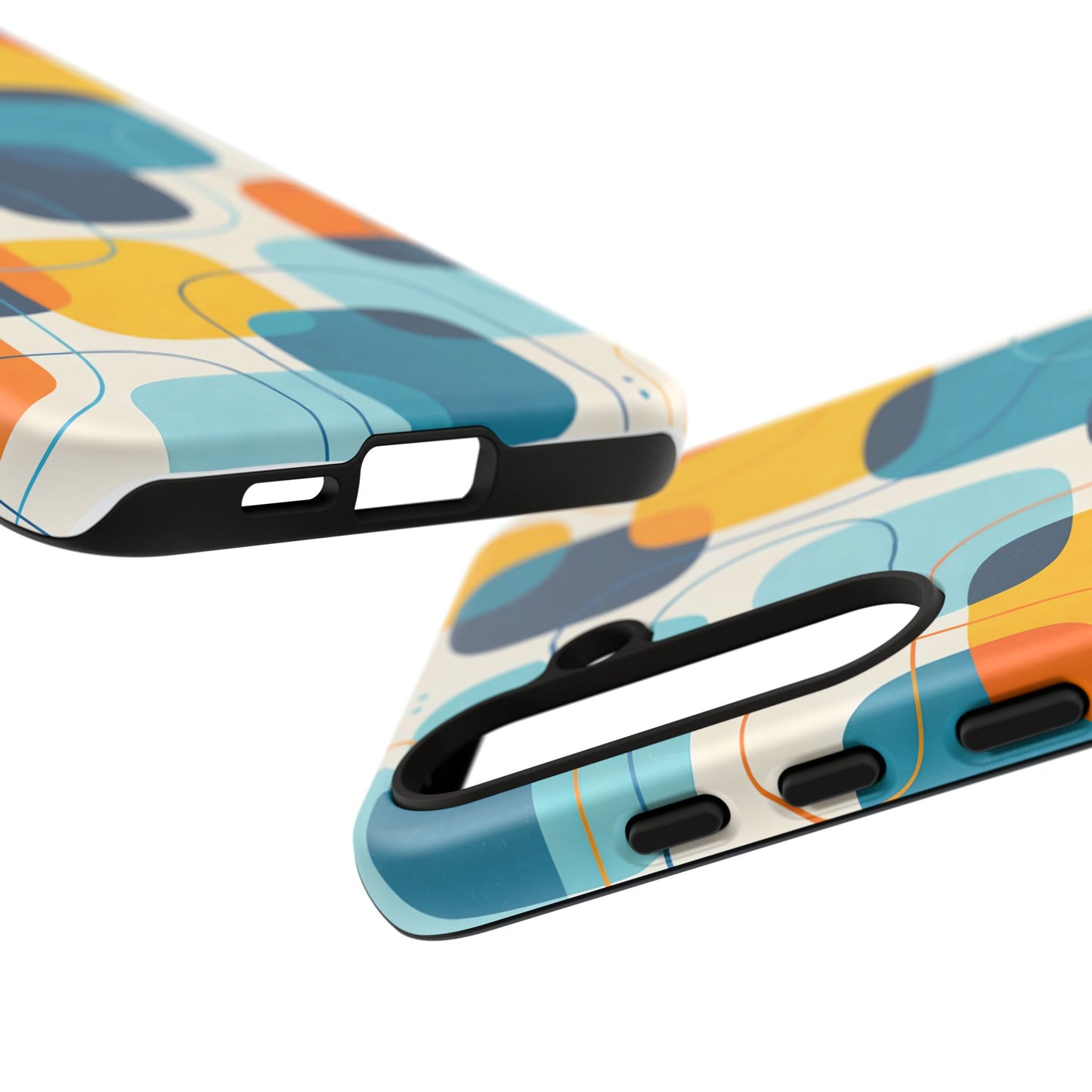 Mid-Centry Modern Retro Ocean tone Protective Phone Case - Tough Design Cover