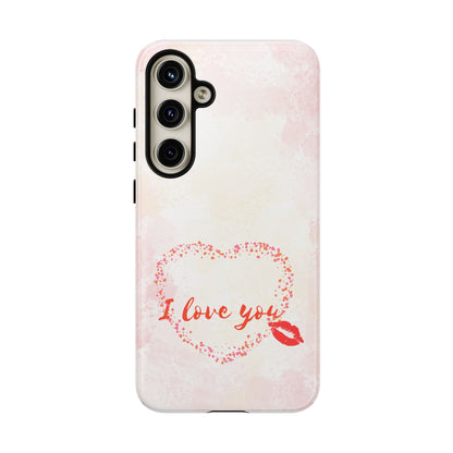 'I Love You' Heart Kiss Protective Design Cover
