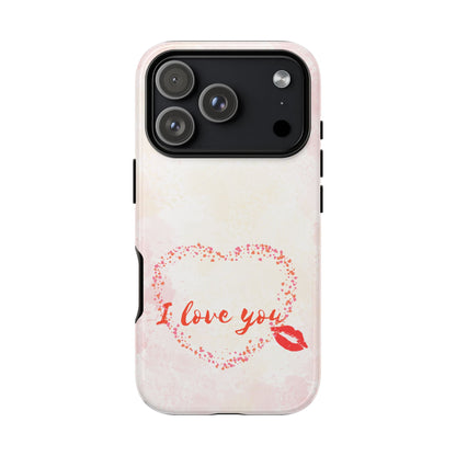 'I Love You' Heart Kiss Protective Design Cover