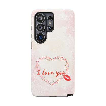 'I Love You' Heart Kiss Protective Design Cover
