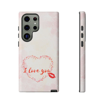 'I Love You' Heart Kiss Protective Design Cover