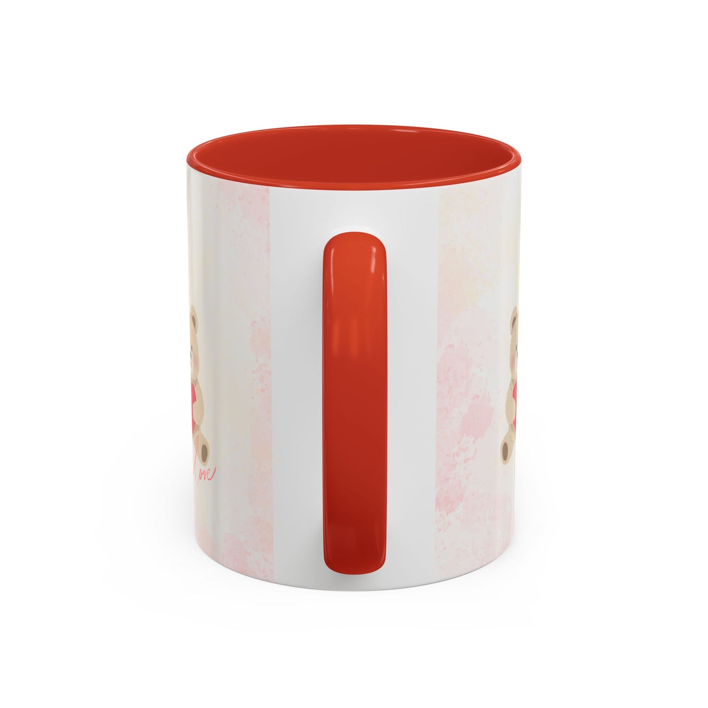 Pink Teddy Bear Heart Accent Coffee Mug (11/15oz)