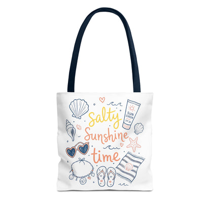 Beach Vibes Tote — "Salty Sunshine Time" Summer Beach Bag